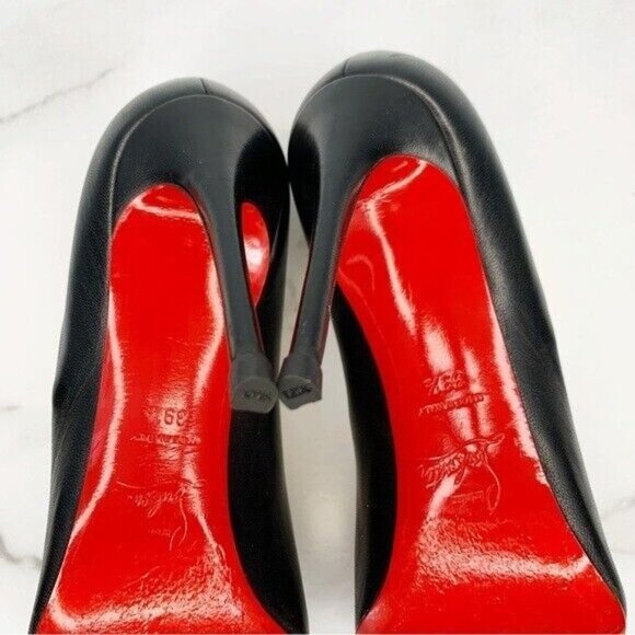 Christian Louboutin Black Nappa Leather Pigalle Follies Pumps 100mm 39.5 - Picture 14 of 16